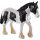 Mojo Clydesdale ló fekete-fehér figura