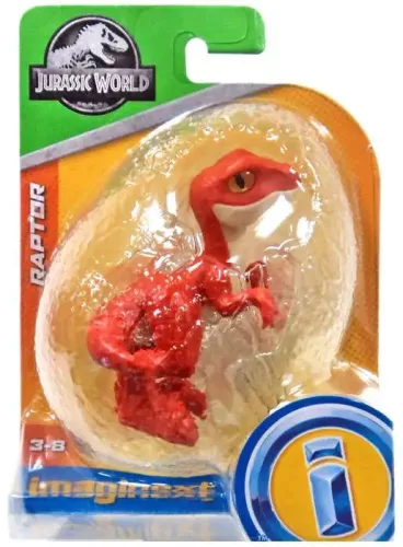 Imaginext: Jurassic World játékfigura - Raptor (piros)
