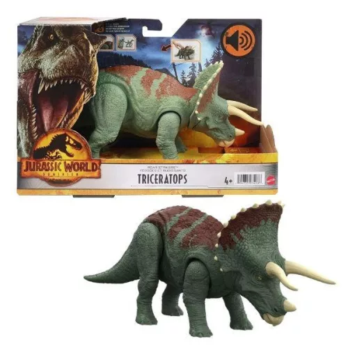 Jurrasic World 3 - Támadó dínó hanggal - Triceratops