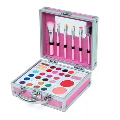 MYA Cosmetics sminkkészlet szivárványos bőröndben