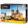 CubicFun: Notre Dame 3D-s puzzle 128 db-os, National Geographic fotóalbummal 