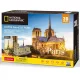 CubicFun: Notre Dame 3D-s puzzle 128 db-os, National Geographic fotóalbummal 