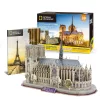 CubicFun: Notre Dame 3D-s puzzle 128 db-os, National Geographic fotóalbummal 
