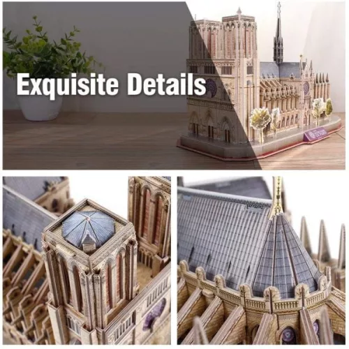 CubicFun: Notre Dame 3D-s puzzle 128 db-os, National Geographic fotóalbummal 