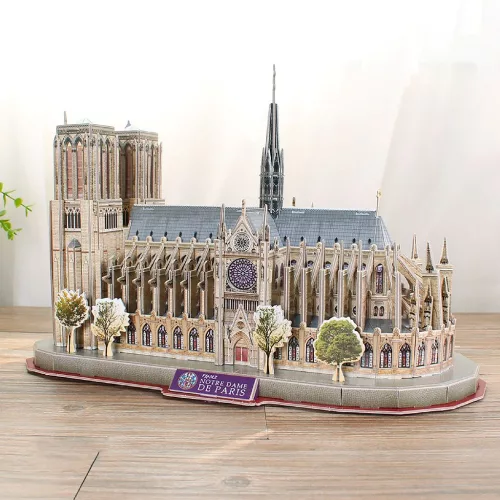 CubicFun: Notre Dame 3D-s puzzle 128 db-os, National Geographic fotóalbummal 