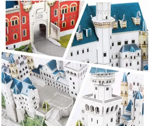 CubicFun: Neuschwanstein kastély 3D puzzle 121 db-os, National Geographic fotóalbummal