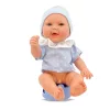Berjuan pisilős fiú játékbaba kék csillagos ruhában 30 cm-es
