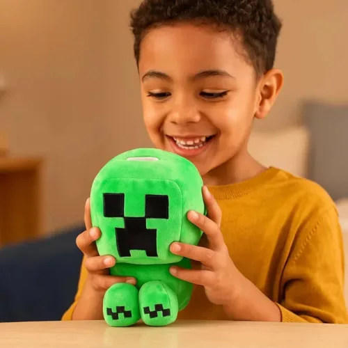 Minecraft - 2 az 1-ben Creeper Plüssfigura és Persely 20 cm-es