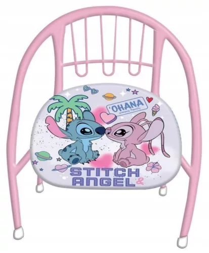 Disney: Lilo és Stitch rózsaszín fém gyerekszék 36 x 35 x 36 cm-es