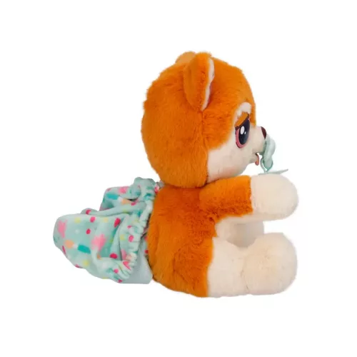 Bébi interaktív plüss kutyus kék táskában 14,5 cm - Shiba Inu