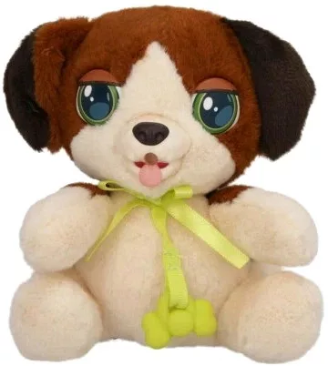 Bébi interaktív plüss kutyus zöld táskában 14,5 cm - Beagle