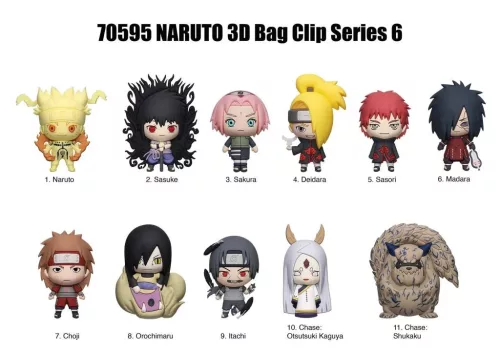 Naruto 6 figura kulcstartós meglepetéscsomag 6 cm-es - többféle