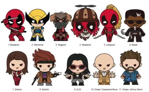Marvel: Deadpool & Walverine figura kulcstartós meglepetéscsomag - többféle