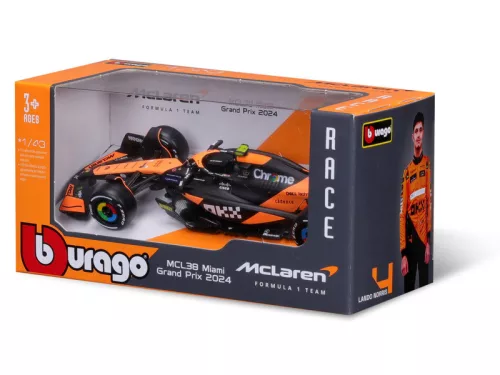 Bburago: F1 versenyautó - McLaren Racing MCL38 (2024) 1:43