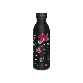 Ars Una: Duplafalú fémkulacs 600 ml-es - Black hibiscus