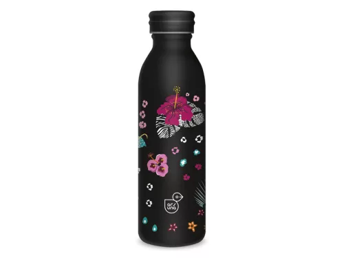 Ars Una: Duplafalú fémkulacs 600 ml-es - Black hibiscus
