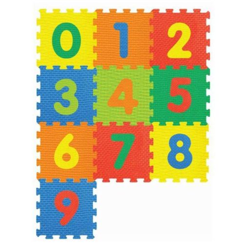 Számos habszivacs puzzle szőnyeg - 10 db-os