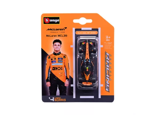Bburago: F1 versenyautó - Mclaren MCL39 Norris 1:64