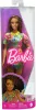 Barbie Fashionista baba - Göndör barna hajú mintás ruhával