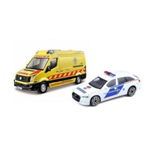 Bburago VW Crafter és Audi A6 magyar rendőrautó