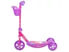 Háromkerekű roller kosárkával - pink színben