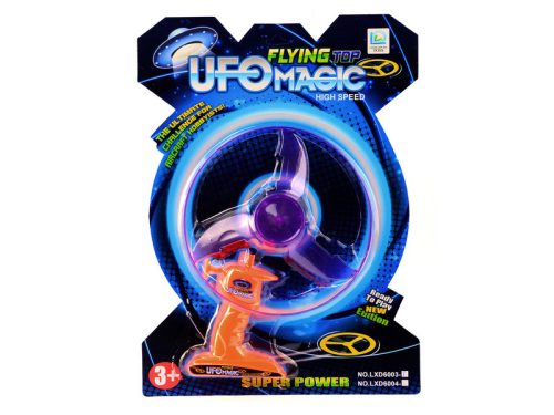 Világító UFO kilövő ügyességi játék 20 cm-es