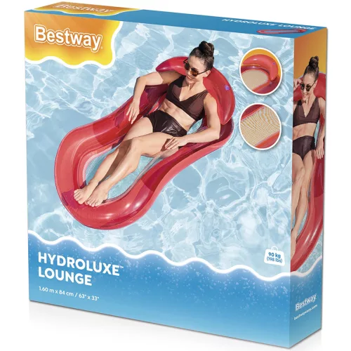 Bestway: Aqua Lounge hálós matrac 160 x 84 cm-es - piros