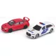 BBburago Audi A6 rendőrautó és üldözöttje (Subaru Impreza) - 1:43-as méretarány