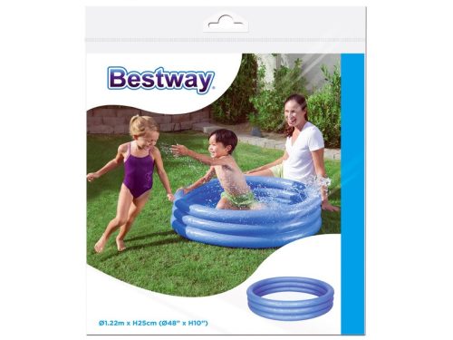 Bestway: 3 gyűrűs medence 122 x 25 cm-es - kék