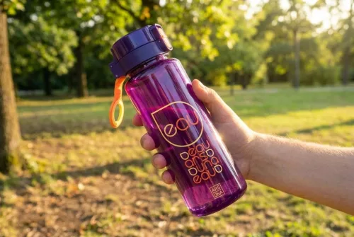 Ars Una BPA-mentes kulacs 650 ml - lila-sárga