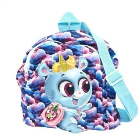   Imádnivaló Unikornis kifordítható hátizsák - Felhőcske kék-felhő mintás