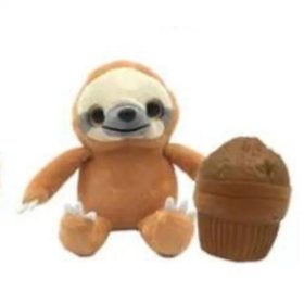   Magic Muffin - kifordítható plüss figura - Coco a barna lajhár