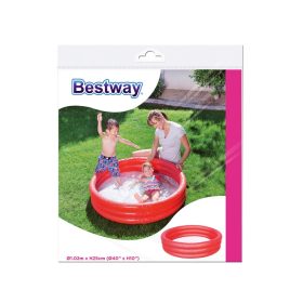 Bestway - 3 gyűrűs medence 102 x 25 cm-es - piros