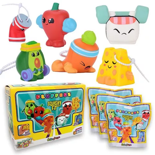 Squishy Fit meglepetés nyomkodható kajafigurák - többféle