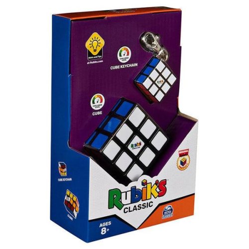 Klasszikus Rubik kocka kulcstartóval
