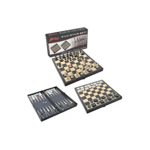 Sakk, Dáma, Backgammon 3 az 1-ben játékszett