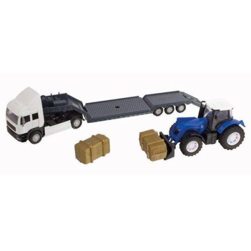 Teamsterz traktor szállító kamion, kék traktorral