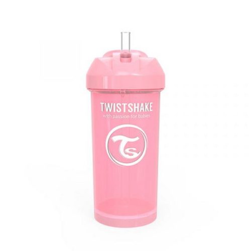 Twistshake Szívószálas itató, pink