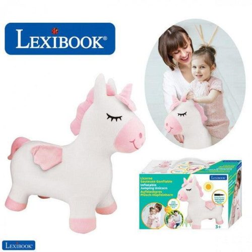 Plüss unikornis ugrálófigura kézi pumpával