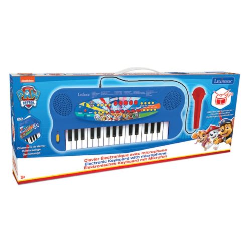 Lexibook: Mancs Őrjárat - Elektromos zongora mikrofonnal és 32 billentyűvel