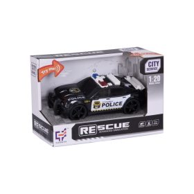   City Service - Rendőrautó fény és hangeffekttel 1:20 - fekete
