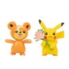 Pokémon játékfigura csomag 2 db-os - Teddiursa és Valentin napi Pikachu