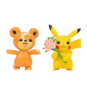   Pokémon játékfigura csomag 2 db-os - Teddiursa és Valentin napi Pikachu