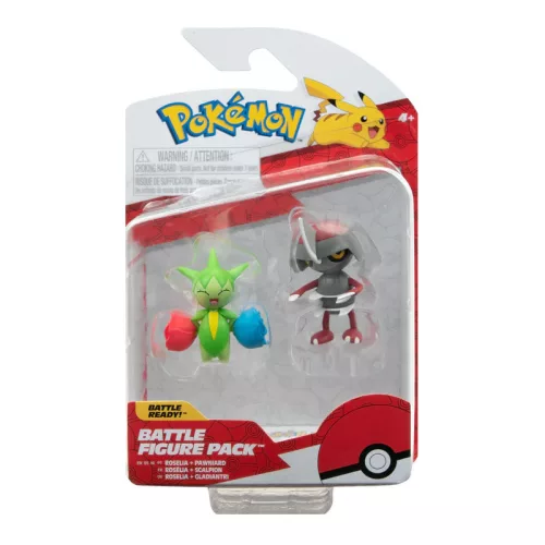 Pokémon játékfigura csomag 2 db-os - Pawniard és Roselia 5 cm-es
