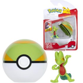   Pokémon: Clip 'N' GO játékfigura szett - Treecko Nest labdával