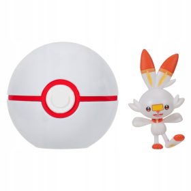   Pokémon: Clip 'N' GO játékfigura szett - Scorbunny Premier labdával