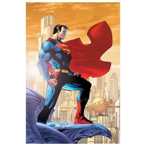 DC Comics: Superman 3D puzzle 300 db-os, 10 cm-es ajándék műanyag figurával