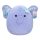 Squishmallows plüssfigura 20 cm-es – Anjali, a lila elefánt virágos kitűzővel