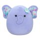 Squishmallows plüssfigura 20 cm-es – Anjali, a lila elefánt virágos kitűzővel