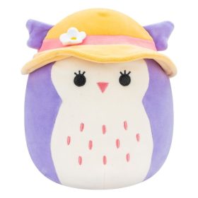   Squishmallows plüssfigura 19 cm-es - Holly, a lila bagoly napkalapban
